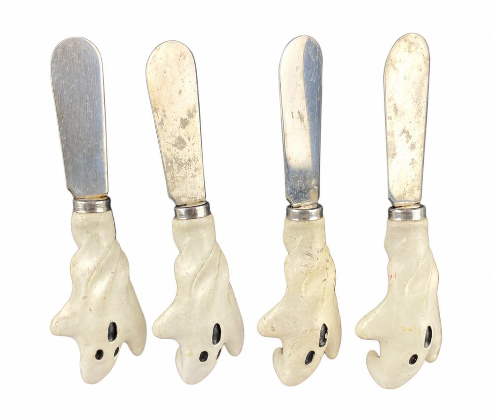 Halloween Ghost Cheese Butter Spreaders Set of 4 Stainless Steel Resin Handles